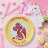Cute Baby Dragon Birthday Bord (Feest)