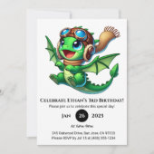 Cute Baby Dragon Birthday Kaart (Voorkant)
