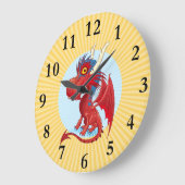 Cute Baby Dragon Clock Grote Klok (Hoek)