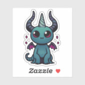 Cute Baby Dragon Demon - Kawaii Fantasy Sticker (Vel)