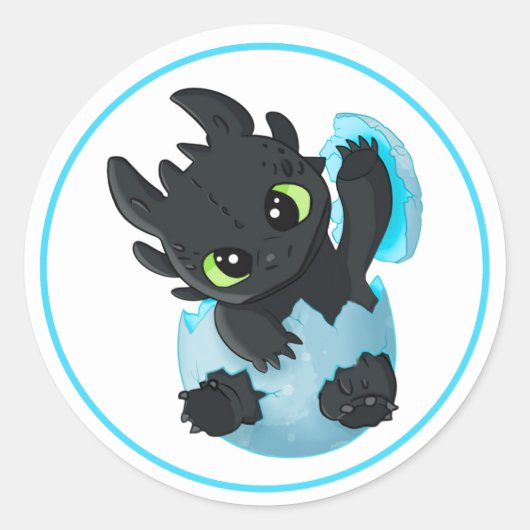 Cute Baby Dragon Easter Sticker Pack (Voorkant)