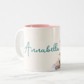 Cute Baby Dragon Egg Tweekleurige Koffiemok (Voorkant links)