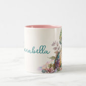 Cute Baby Dragon Egg Tweekleurige Koffiemok (Center)