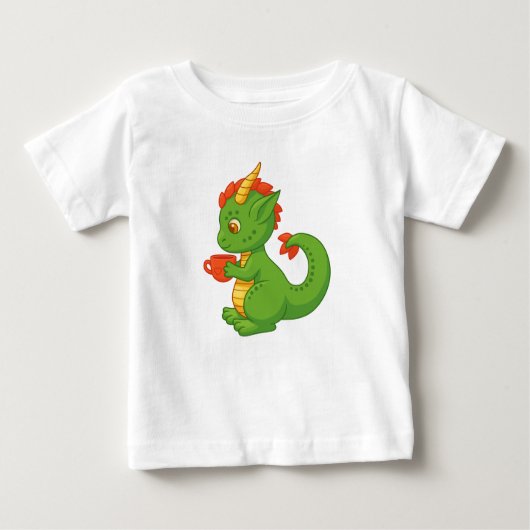 Cute Baby Dragon Holding Cup (Voorkant)