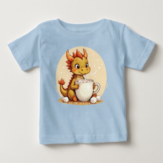 Cute Baby Dragon Hot Chocolate Kids Kawaii Cozy De (Voorkant)