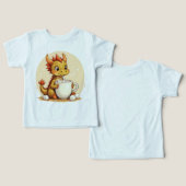 Cute Baby Dragon Hot Chocolate Kids Kawaii Cozy De (Ontwerp Voorkant & Achterkant)