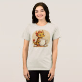 Cute Baby Dragon Hot Chocolate Kids Kawaii Cozy De Tri-Blend Shirt (Voorkant volledig)