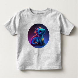 Cute Baby Dragon in Rainbow Blue Kinder Shirts