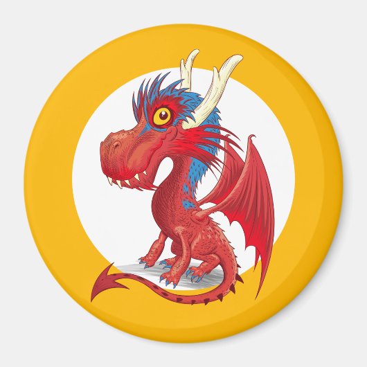 Cute Baby Dragon Magneet (Voorkant)