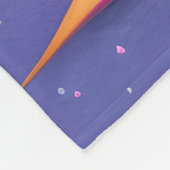 Cute Baby Dragon met roze bloemen Fleece Deken (Hoek)