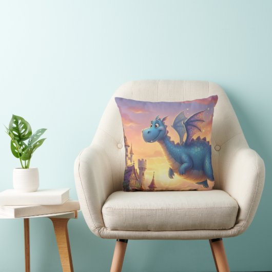 Cute Baby Dragon Nursery Throw Pillow Kussen (Stoel)