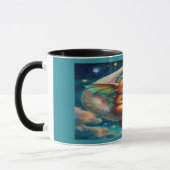 Cute Baby Dragon on Crescent Moon Magical Mug Mok (Links)