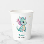 Cute Baby Dragon Papieren Bekers (Voorkant)