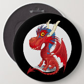 Cute Baby Dragon Ronde Button 6,0 Cm (Voorkant /achterkant)