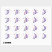 Cute Baby Dragon Ronde Sticker (Vel)