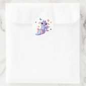 Cute Baby Dragon Ronde Sticker (Tas)
