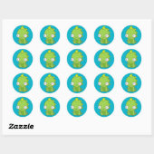 Cute Baby Dragon Ronde Sticker (Vel)