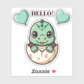 Cute Baby Dragon Sticker – Hello Dragon Hatching f (Vel)