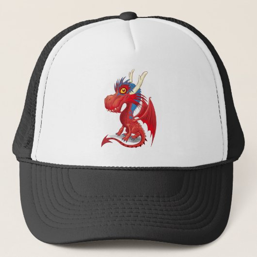 Cute Baby Dragon Trucker Pet (Voorkant)