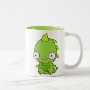 Cute Baby Dragon Tweekleurige Koffiemok