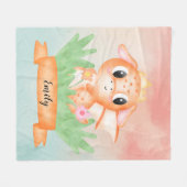 Cute Baby Dragon Waterverf Fleece Blanket Deken (Voorkant (Horizontaal))