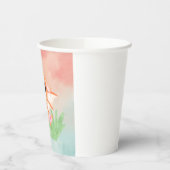 Cute Baby Dragon Waterverf Hard Plastic Onderzette Papieren Bekers (Links)