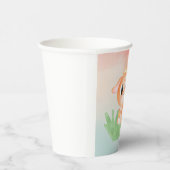 Cute Baby Dragon Waterverf Hard Plastic Onderzette Papieren Bekers (Rechts)