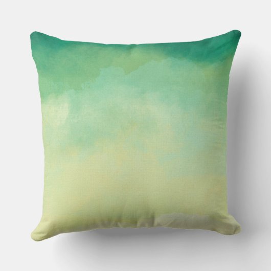 Cute Baby Dragon Waterverf Kussen (Achterkant)