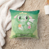 Cute Baby Dragon Waterverf Kussen (Deken)