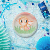 Cute Baby Dragon Waterverf Paper Bord (Feest)