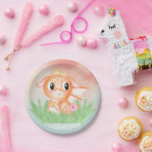 Cute Baby Dragon Waterverf Paper Bord (Feest)