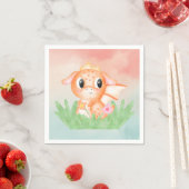 Cute Baby Dragon Waterverf Paper Napkin Servet (Insitu)