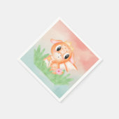 Cute Baby Dragon Waterverf Paper Napkin Servet (Hoek)