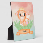 Cute Baby Dragon Waterverf Plaque Fotoplaat (Zijkant)
