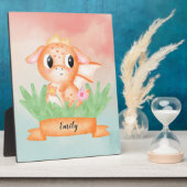 Cute Baby Dragon Waterverf Plaque Fotoplaat (Zijkant)