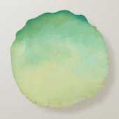 Cute Baby Dragon Waterverf Rond Kussen (Achterkant)