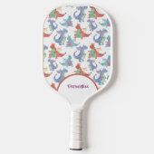 Cute Baby Dragons Colorful Funny Family Pickleball Paddle (Achterkant)
