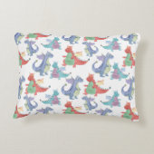 Cute Baby Dragons Happy Dancing Funny Cartoon Kind Accent Kussen (Achterkant)