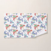 Cute Baby Dragons Happy Dancing Funny Cartoon Kind Bad Handdoek (Handdoek)