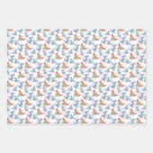 Cute Baby Dragons Happy Dancing Funny Kinder Carto Inpakpapier Vel (Voorkant 3)