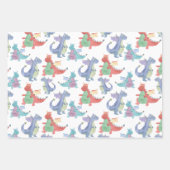 Cute Baby Dragons Happy Dancing Funny Kinder Carto Inpakpapier Vel (Voorkant)