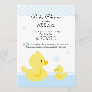 Cute Baby Duck Baby shower Invitation Kaart