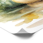 Cute Baby Duck, Duck op een Pond Waterverf Poster (Hoek)