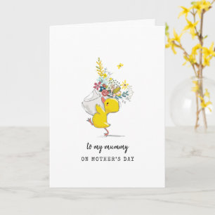 Cute Baby Duck Moederdag Card Kaart