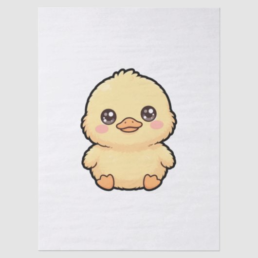 Cute Baby Eend Kuiken Tissuepapier (Voorkant)