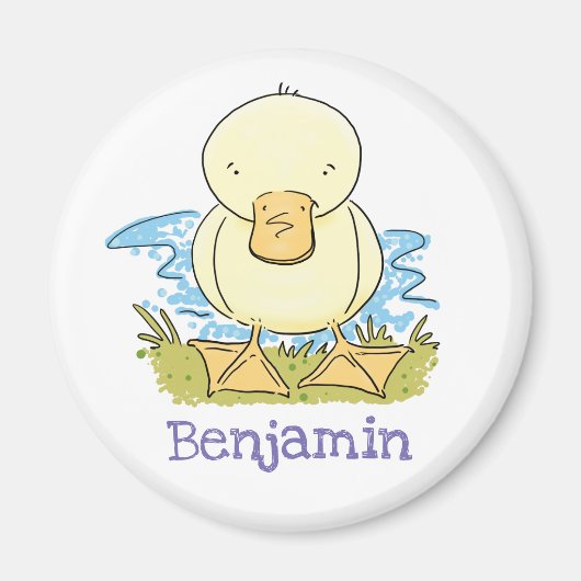 Cute baby eend per afbeelding van de cartoon van d magneet (Voorkant)