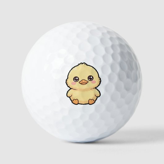 Cute Baby Eendje Kuiken Golfballen (Voorkant)