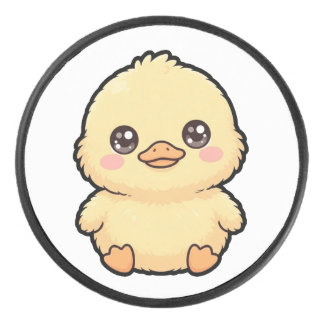 Cute Baby Eendje Kuiken Hockey Puck