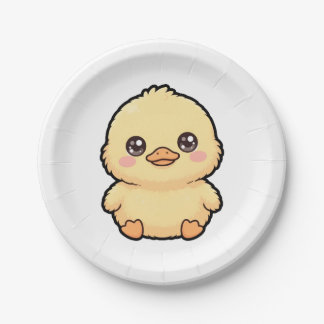 Cute Baby Eendje Kuiken Papieren Bordje