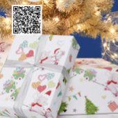 Cute Baby Elephant and Bunny Pattern Cadeaupapier